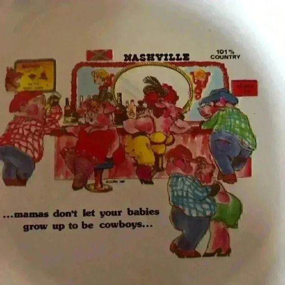 VTG Nashville Souvenirs Tin Ashtray 2 magnets - Picture 4 of 5